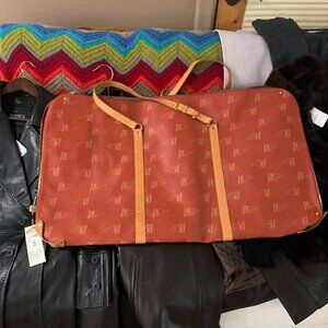 Vintage Louis Vuitton America’s Cup 2-Way Garment Cover Red Coated Canvas Travel